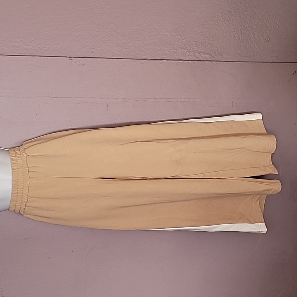 Express Tan Jogger Pants with White Stripe